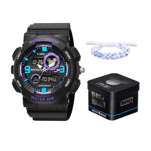 Disney Часы Electronics + Quartz Movement PU Strap Watch Women's Watch Black Dial