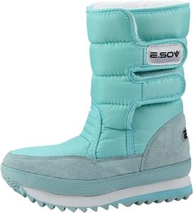 Женские зимние ботинки на платформе, водонепроницаемые, с меховой подкладкой, противоскользящие, легкие, на молнии или без, удобные для зимы, для трекинга Generic, Blue