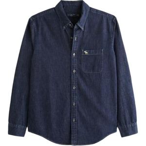 Abercrombie＆Fitch Мужская синяя рубашка