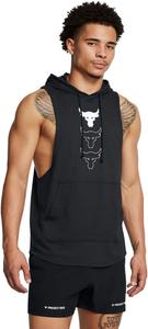 Мужская толстовка без рукавов Under Armour Project Rock Payoff, (001) Black/White