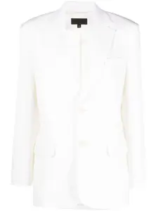Однобортный блейзер с объемными плечами Nili Lotan, белый