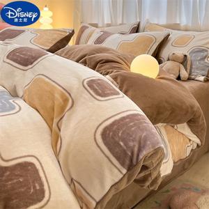 Disney Комплект постельного белья 2.0м, 4 предмета, для одеяла 220*240см, молочный бархат, утолщенный, антистатик