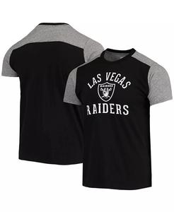 Мужская черная, серая футболка Las Vegas Raiders Field Goal Slub Majestic