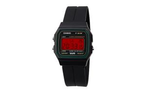 CASIO Кварцевые часы Retrofit Series с силиконовым ремешком, мужские часы с черным циферблатом