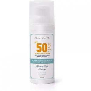 Солнцезащитный защитный крем для лица Spf50 50 мл, Alma Secret