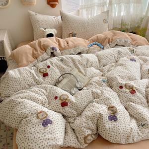 LUOLAI HOME Комплект постельного белья, 4 предмета, 180 см, пододеяльник 200x230 см