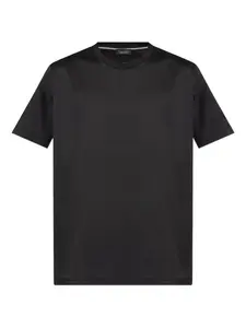 Хлопковая футболка с вышитым логотипом Paul & Shark, черный