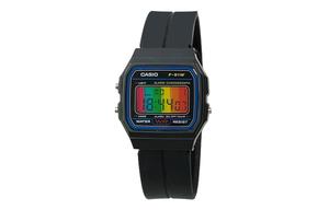 CASIO Кварцевые часы Retrofit Series с силиконовым ремешком, мужские часы с черным циферблатом