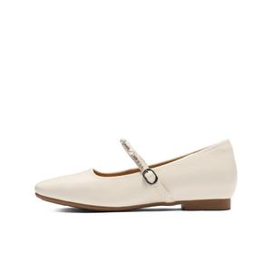 Туфли Мэри Джейн на плоской подошве 1 см женские BELLE, Beige