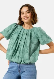 Блузка прямого кроя с коротким рукавом Friends Like These, Floral Teal