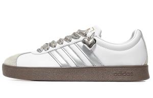 Adidas Кроссовки Vl Court Classic Silver Satin низкие для скейтбординга унисекс белые серебристые