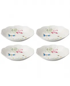 Набор из 4 тарелок для пасты с травами от Butterfly Meadow Lenox, мультиколор