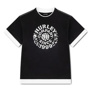 Мальчиковая футболка с коротким рукавом oversized twofer Hurley, Black