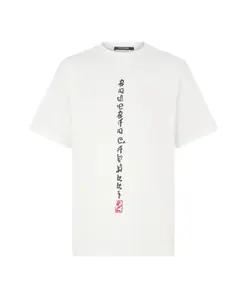 Хлопковая футболка с принтом дракона Roberto Cavalli, белый