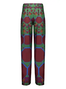 Брюки с геометричным принтом PAULA, зеленый