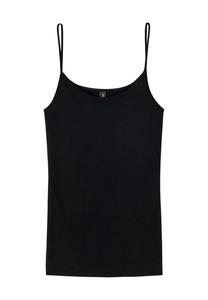 Топ спагетти "люкс" с гладкой глянцевой окантовкой Schiesser, черный