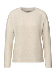 STREET ONE Свитер в крапчатом бежевом цвете