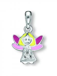 ONE ELEMENT Подвеска в виде ангела из циркония в серебре 925 пробы