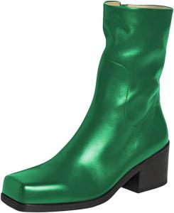 Женские ботильоны FSJ с закрытым квадратным носком, низким широким каблуком, короткие, с боковой молнией, до середины икры, модные, размеры 4-16 US, Spring Green