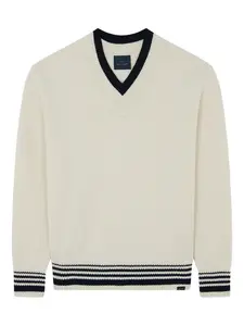 Свитер с V-образным вырезом Paul & Shark, белый