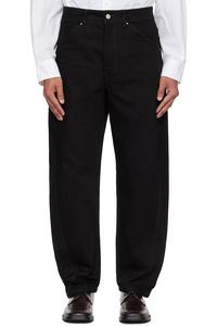 Скрученные рабочие джинсы Lemaire, черный