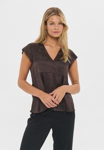 Блуза Saint Tropez SAFINASZ SS BLOUSE, Dark Oak/Dark Brown