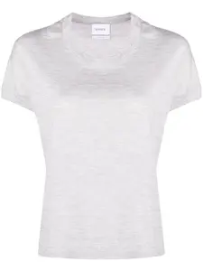 Кашемировый топ с короткими рукавами Barrie, серый