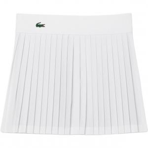 Теннисная юбка с подкладкой из пике LACOSTE, белый/зеленый