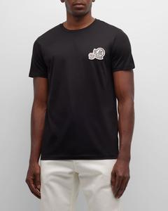 Мужская футболка из хлопкового джерси с двойным логотипом Moncler