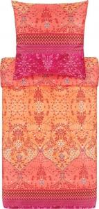 Комплект сатинового постельного белья Bassetti Mako Ortigia цвет ОРАНЖЕВЫЙ О1 размер 200х200+2х80х80