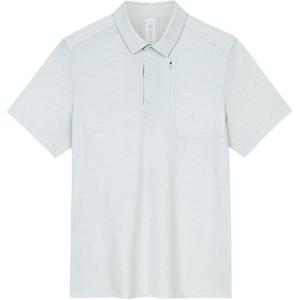 Anta Мужская рубашка поло белого, серо-голубого цвета