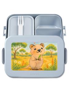 Mr. & Mrs. Panda Коробка для закусок Quokka Happy Design без слогана, пастельно-голубого цвета