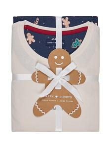 Happy Shorts Пижама бежевого/темно-синего цвета
