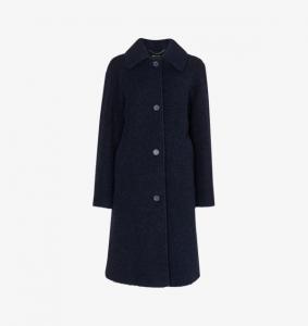 Пальто Romy из букле с воротником из смеси шерсти Whistles, синий