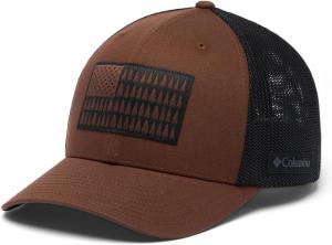 Бейсболка Columbia Unisex для взрослых PFG с сеткой, Tobacco/Black