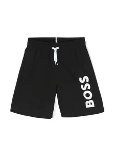 Плавки-шорты с логотипом BOSS Kidswear, черный