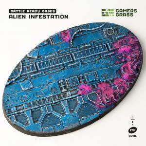 Аксессуары Gamers Grass Battle Ready Bases: Alien Infestation - Oval 170mm (1)