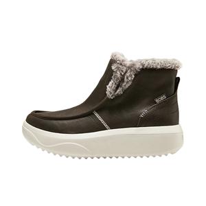 Зимние ботинки женские Skechers короткие на толстой подошве, коричневый