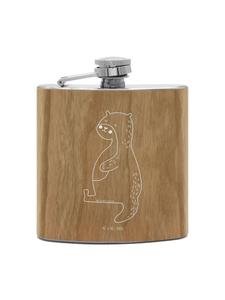 Mr. & Mrs. Panda Фляга Flachmann Lama Springen mit Spruch in Braun