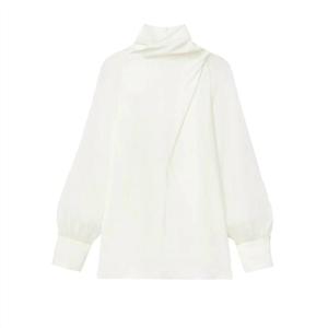 Кроссоверная блуза в облачном оттенке Lafayette 148, Cloud