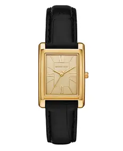 Женские часы Essex с тремя стрелками, черные, кожа, 26 x 36 мм Michael Kors, black