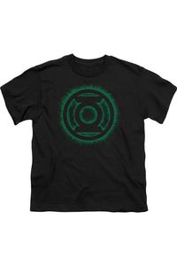 Футболка с коротким рукавом для детей с логотипом Green Lantern "Зеленое пламя" Gildan
