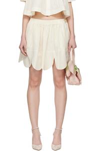 Simone Rocha Мини-Юбка кремового цвета с лепестковым подолом