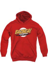 Толстовка с капюшоном Bazinga из "Теории Большого Взрыва" Gildan, красный