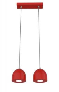 Подвесной светильник Lumicom Campanella Linear X2, 27x27x12 см цвет hochglanz rot