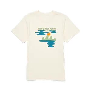 Женская футболка "Рассвет на озере Котопахи" Cotopaxi, пастельно-розовый