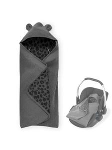 Одеяло-пеленка Snuggle N Dream черного цвета Hauck