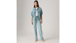 Джинсы женские Ribcage Full Long Levi's, Blasted Stone Clean - Light Wash