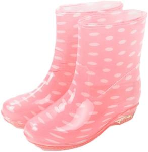 Женские резиновые сапоги King Ma с точечным принтом, Pink