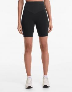 Леггинсы Oysho Compressive с высокой посадкой и карманами, 20 см, черного цвета